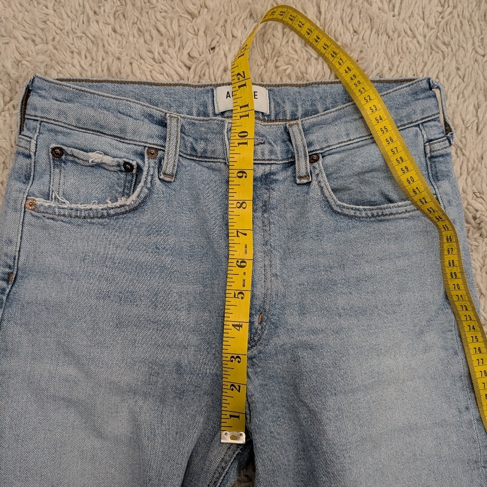 AGOLDE Merrel High Rise Straight Leg Raw Hem Jeans - Picture 10 of 11